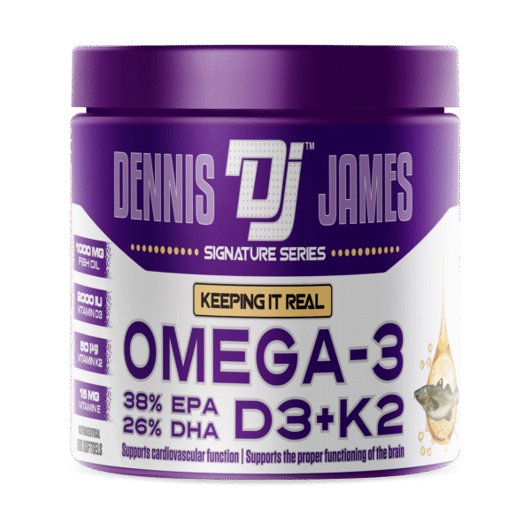 Dennis James  Omega-3 Fish Oil 180 Softgels-With D3+K2