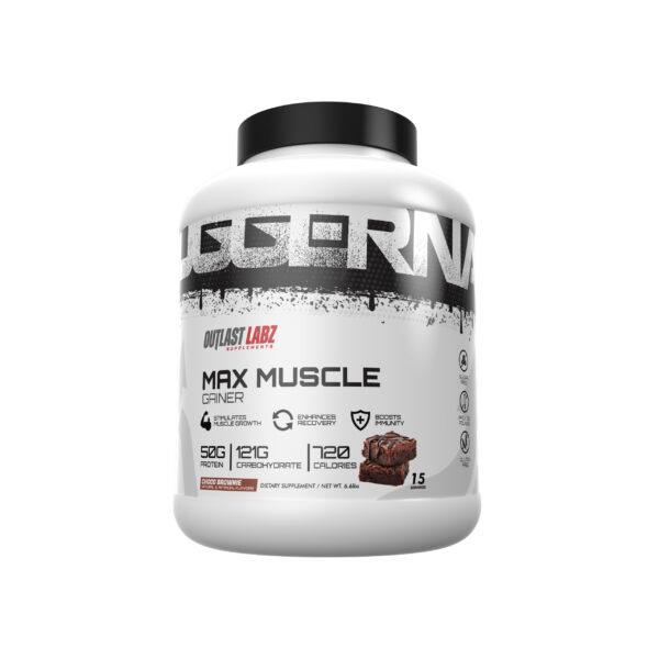 Outlast Labz Max Muscle Gainer | High-Calorie Weight Gainer with 50g Protein, 120g Carbs & Creatine | Supports Muscle Growth, Strength & Recovery | 6.6 lbs